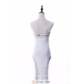 Elegant Formal Evening Dress Straps Crystal Beads Mermaid Suppliers 2017